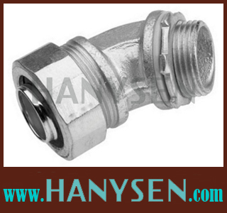 Liquid-Tight-Connector-45-Degree-Angle-Malleable-Iron